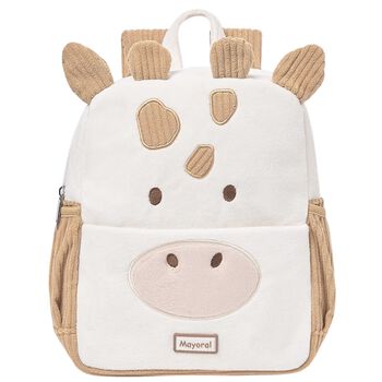 Younger White & Beige Giraffe Backpack 