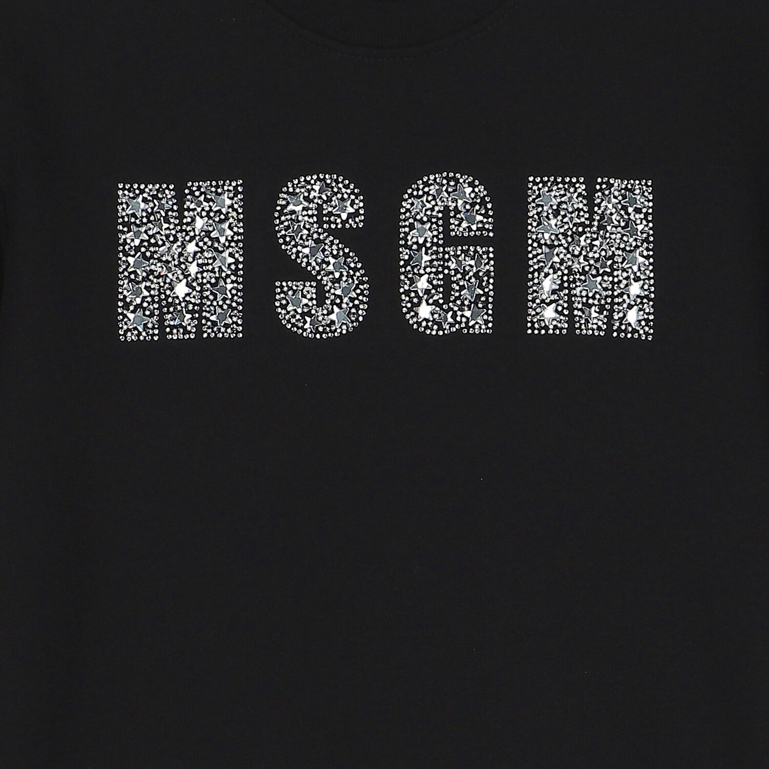 Girls Black Embellished Logo Sweatshirt Dress, 1, hi-res image number null