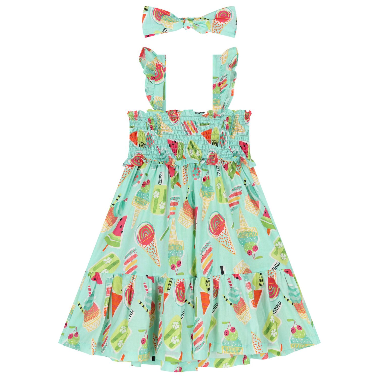 Girls Green Ice Cream Dress Set, 1, hi-res image number null
