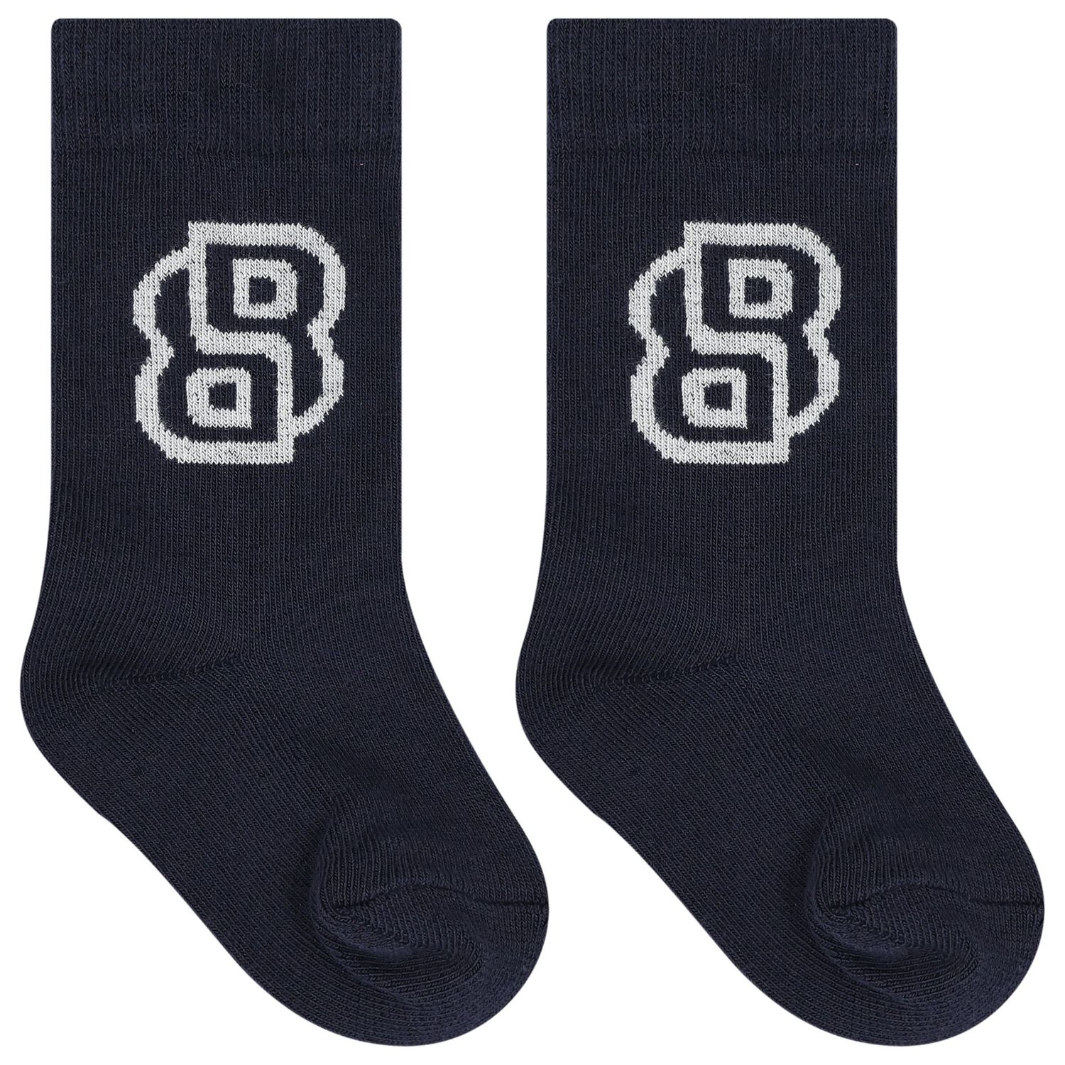 Baby Boys Blue Logo Socks ( 3-Pack ), 2, hi-res