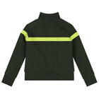 Boys Khaki Logo Zip Up Top, 1, hi-res