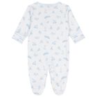 Baby Boys White & Blue Vintage Toy Treasures Babygrow, 1, hi-res