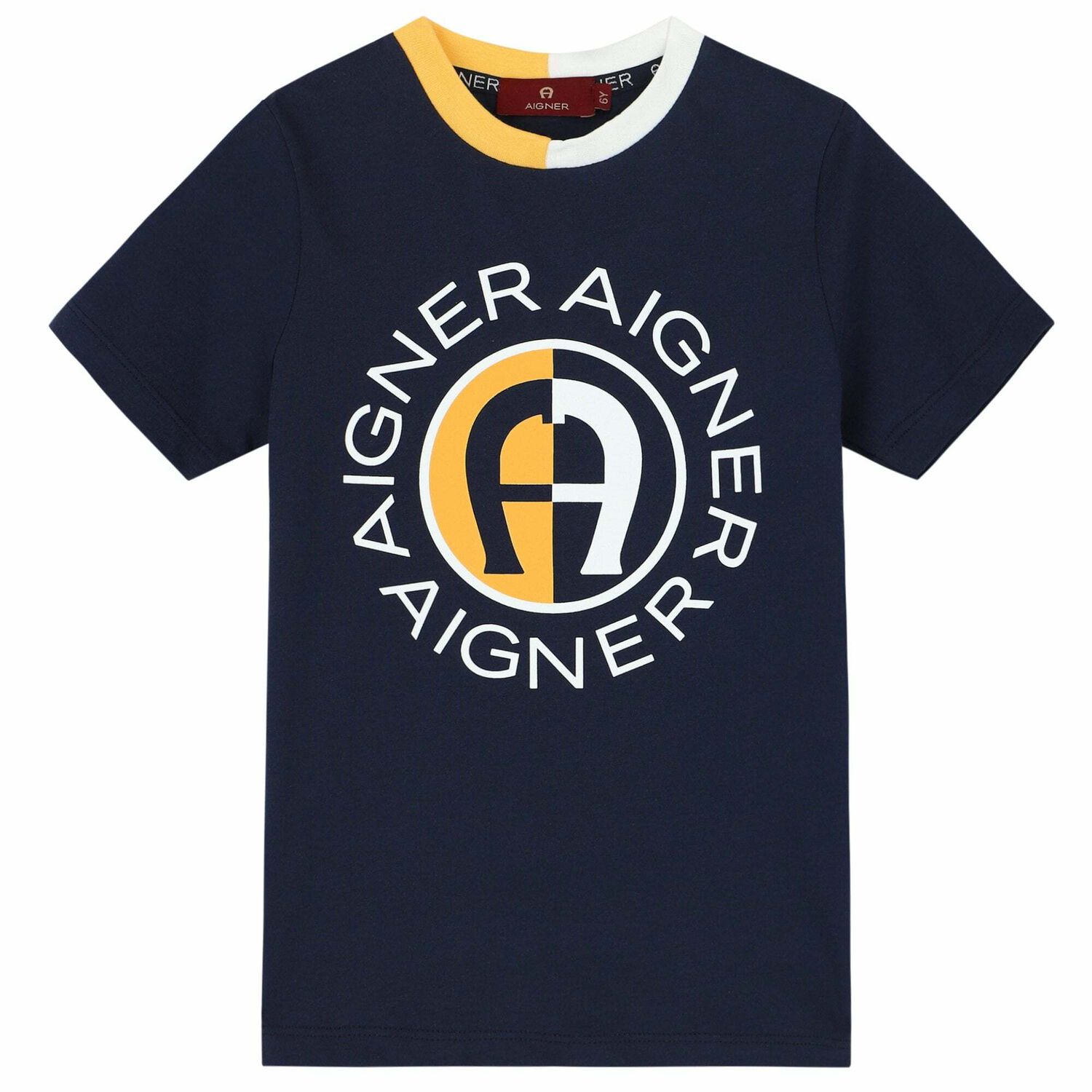 Boys Navy & White Logo T-Shirt, 3, hi-res image number null