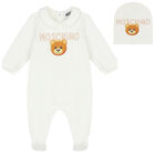 Ivory Teddy Bear Logo Babygrow Gift Set, 3, hi-res