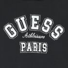 Girls Black Logo Embellished Hooded Top, 1, hi-res