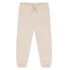 Baby Boys Beige & White Tracksuit 3-Piece Set, 8, hi-res