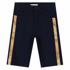 Boys Navy Blue Shorts, 1, hi-res