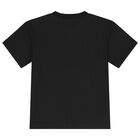 Boys Black Logo T-Shirt, 1, hi-res
