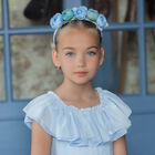 Girls Blue Flower Headband, 1, hi-res