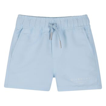Younger Boys Blue Logo Swim Shorts
