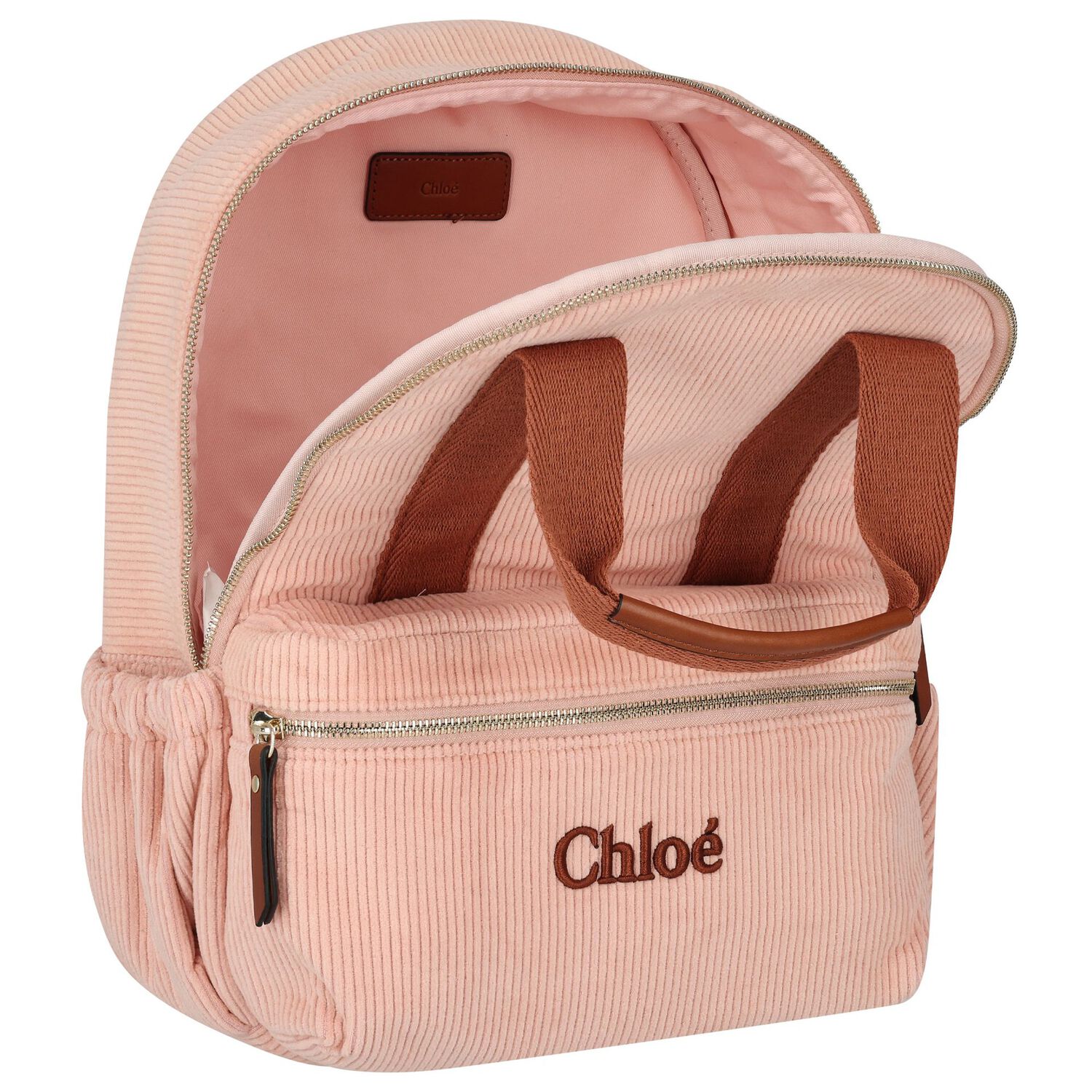 Girls Pink Logo Backpack, 1, hi-res
