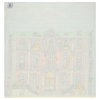 Blue & Pink Monceau Swaddle Carré Baby Blanket