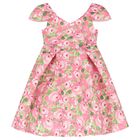 Girls Pink Floral Dress, 2, hi-res
