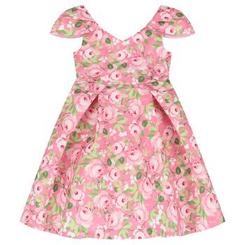 Girls Pink Floral Dress