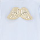 Baby Boys Blue Wings Velour Babygrow, 1, hi-res