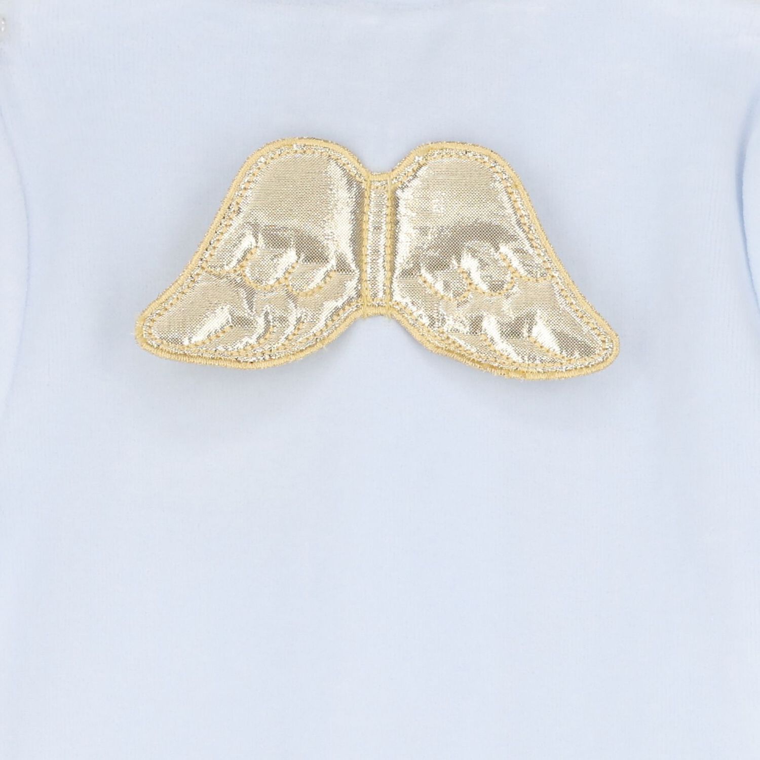 Baby Boys Blue Wings Velour Babygrow, 1, hi-res