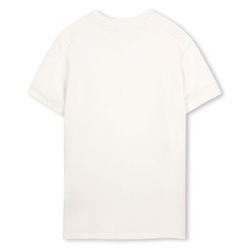 Girls Mini Me Ivory Logo Sweatshirt Dress