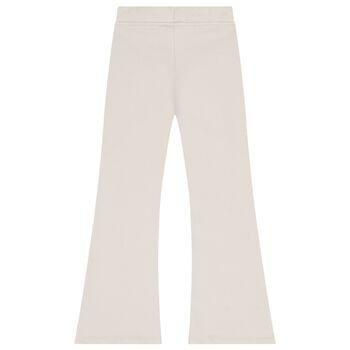 Girls Beige Flared Leggings