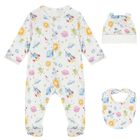 Baby Boys White Space Babygrow Set, 1, hi-res