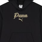 Girls Black Logo Hooded Top, 1, hi-res