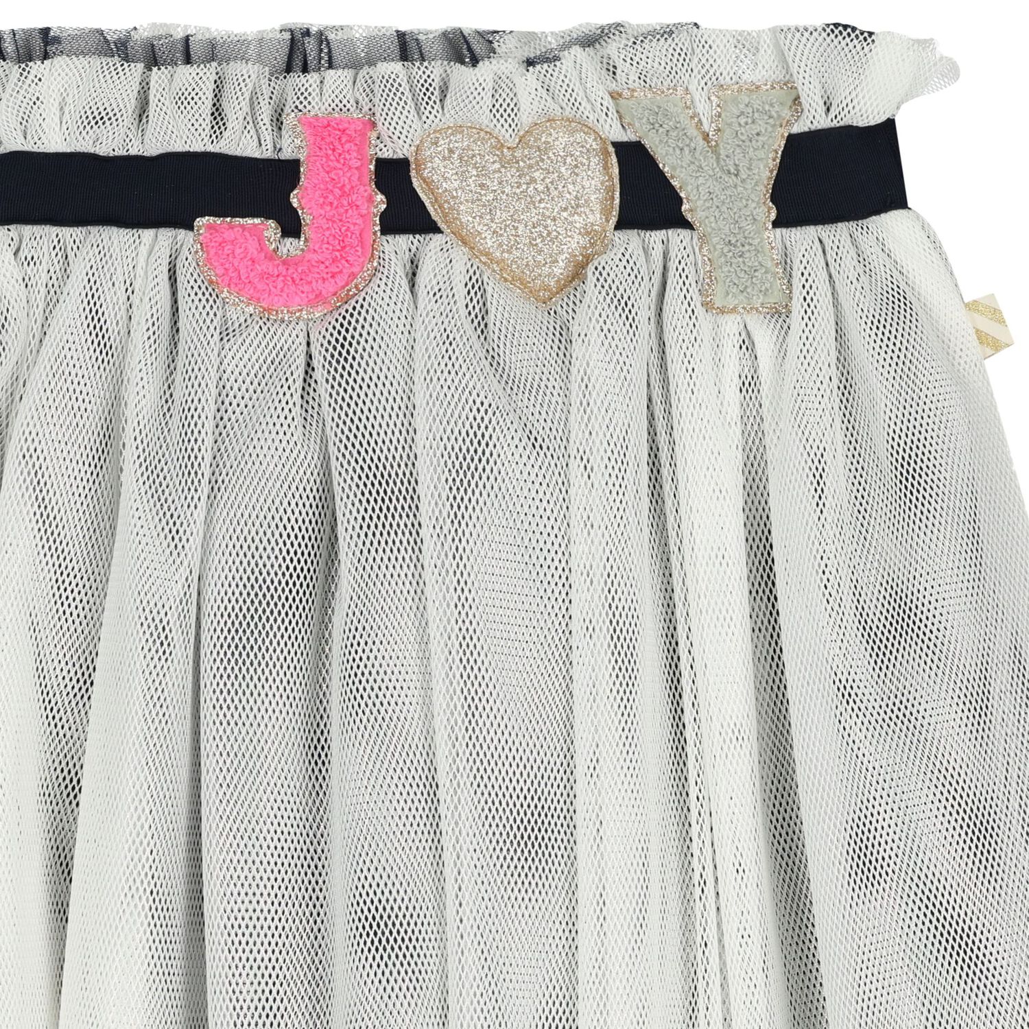 Girls White Tulle Skirt, 1, hi-res