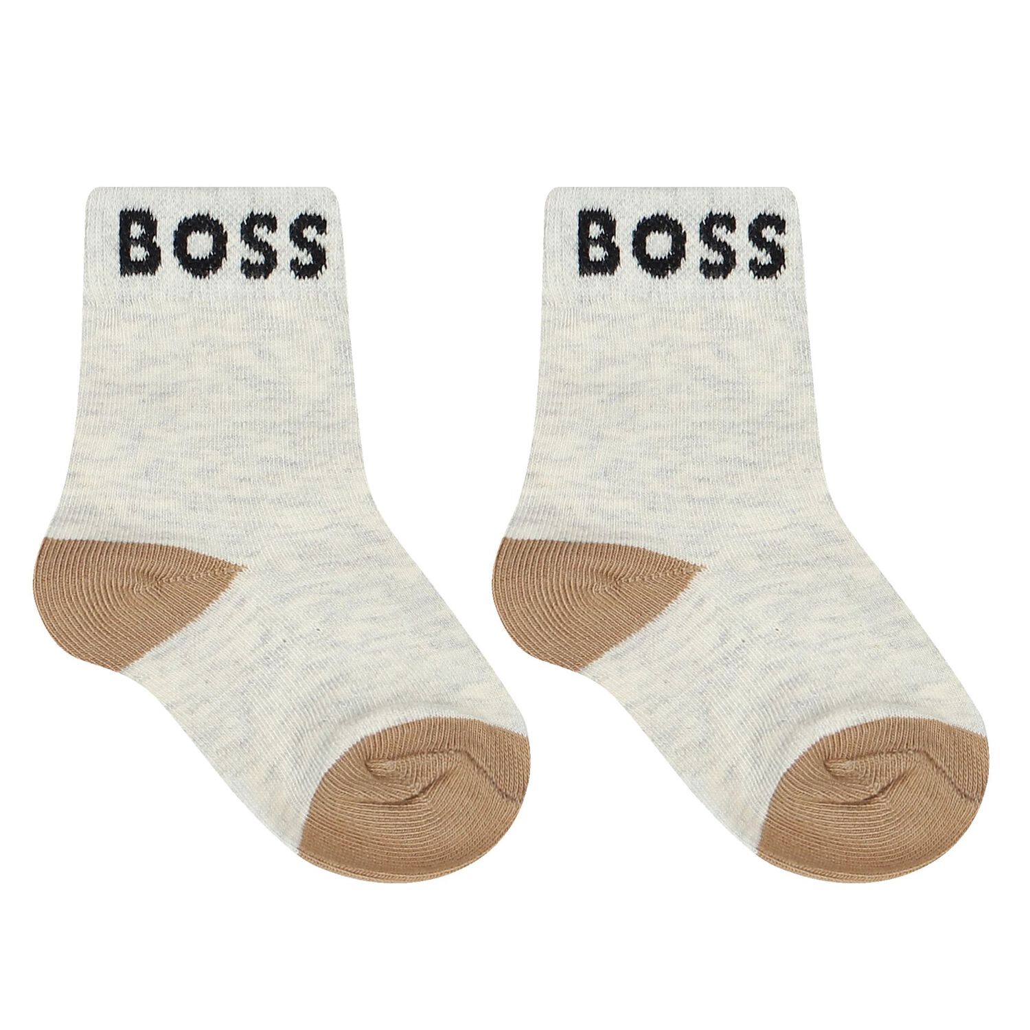 Baby Boys White Logo Socks ( 3-Pack ), 1, hi-res image number null