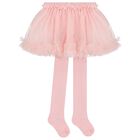 Baby Girls Pink Tulle Skirt Set, 2, hi-res
