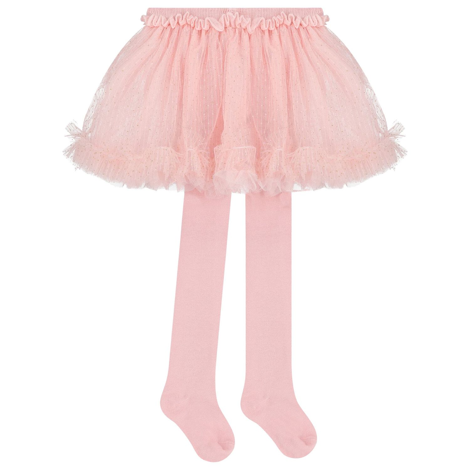 Baby Girls Pink Tulle Skirt Set, 2, hi-res image number null