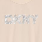 Girls Beige Logo Embellished Sweatshirt, 1, hi-res