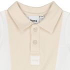 Baby Boys White & Beige Romper, 2, hi-res
