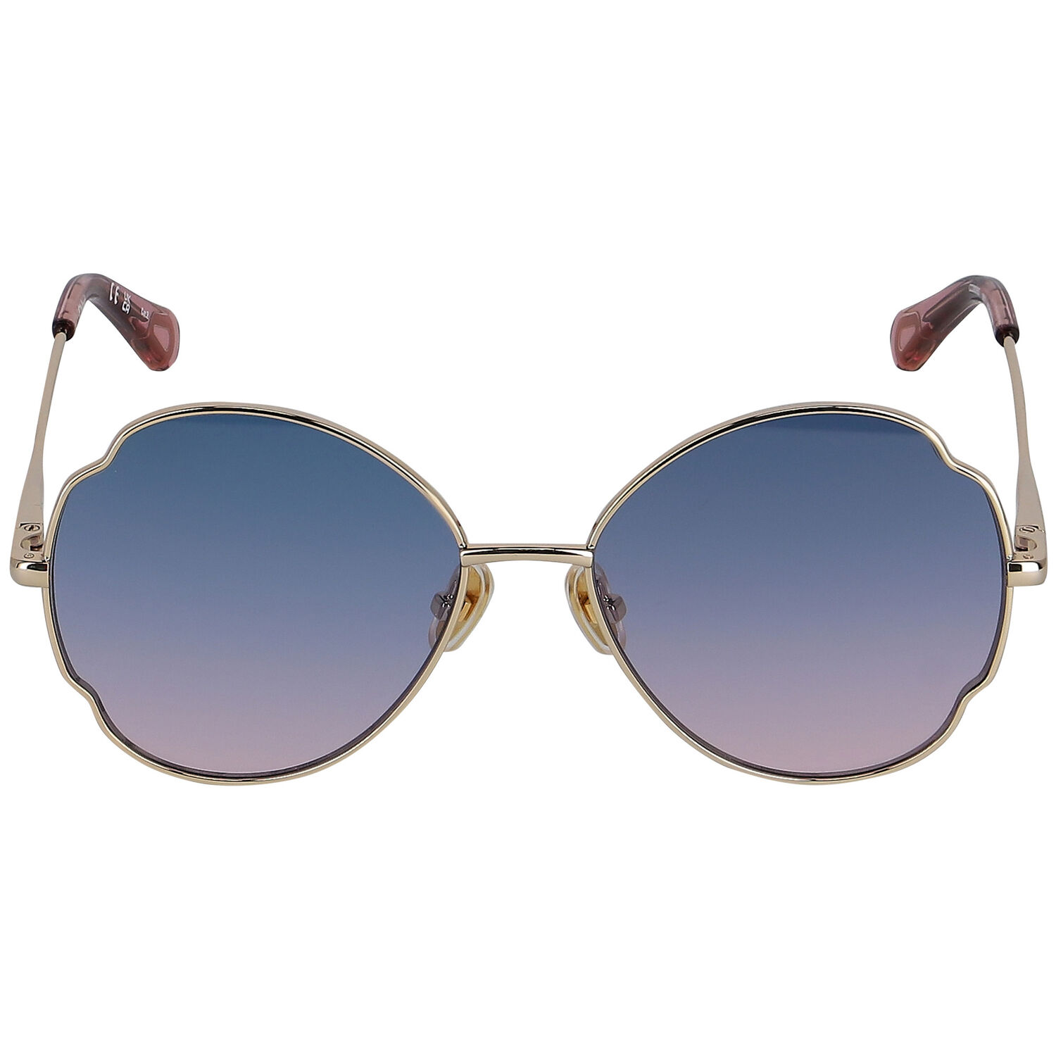 Girls Gold & Blue Aviator Sunglasses, 1, hi-res image number null