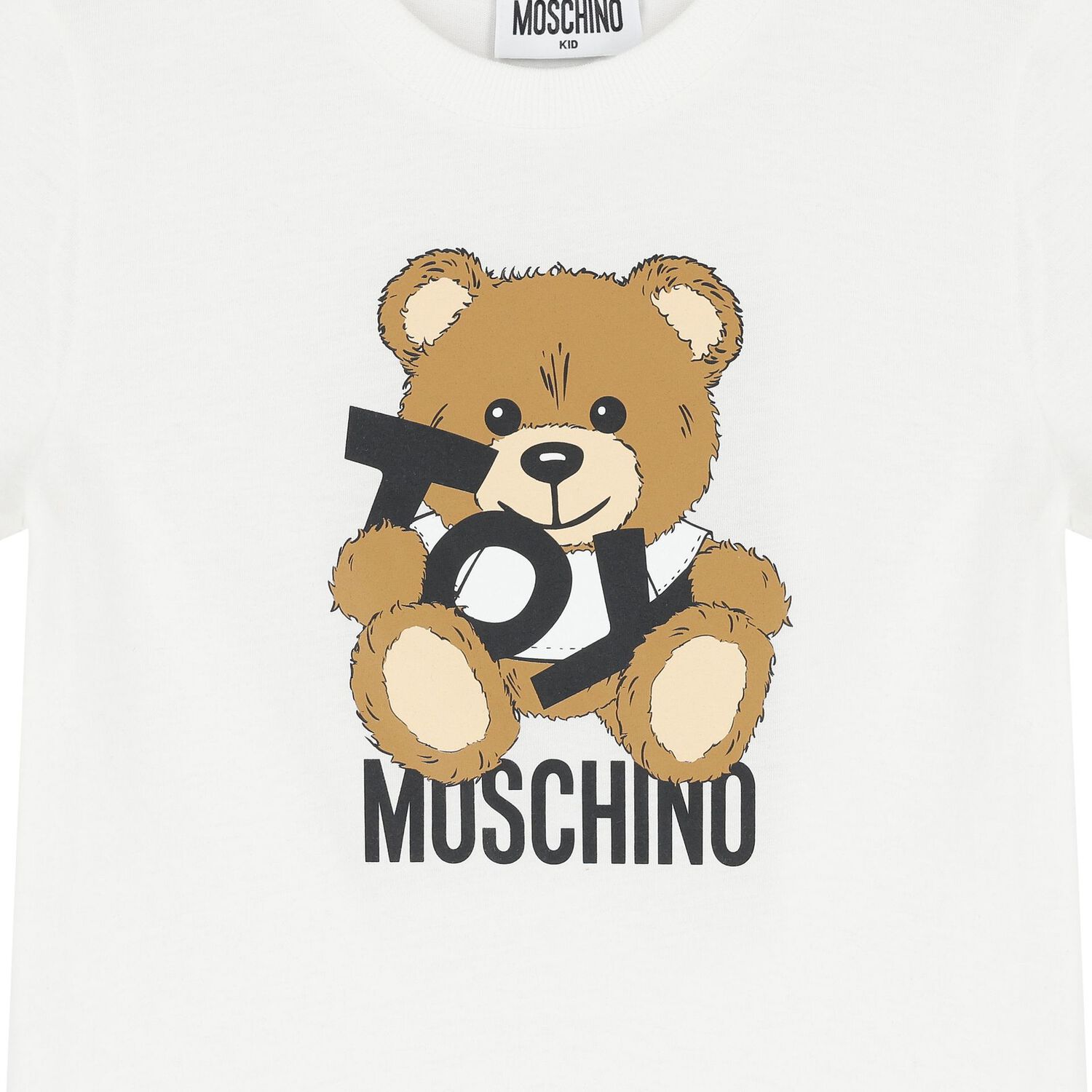 White Teddy Bear Logo T-Shirt, 1, hi-res