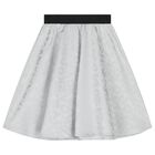 Girls Silver Logo Skirt, 1, hi-res