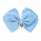 Girls Blue Bow Hairclip, 3, hi-res