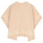 Girls Pink Knitted Cape, 1, hi-res