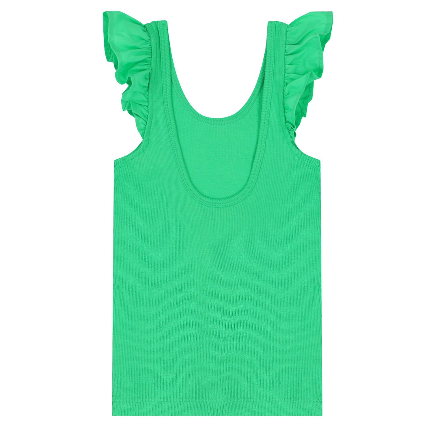 Girls Green Ruffled Top, 2, hi-res image number null