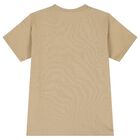 Boys Beige Logo T-Shirt, 1, hi-res