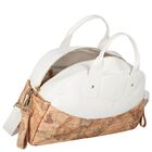 White & Beige Geo Map Baby Changing Bag , 1, hi-res