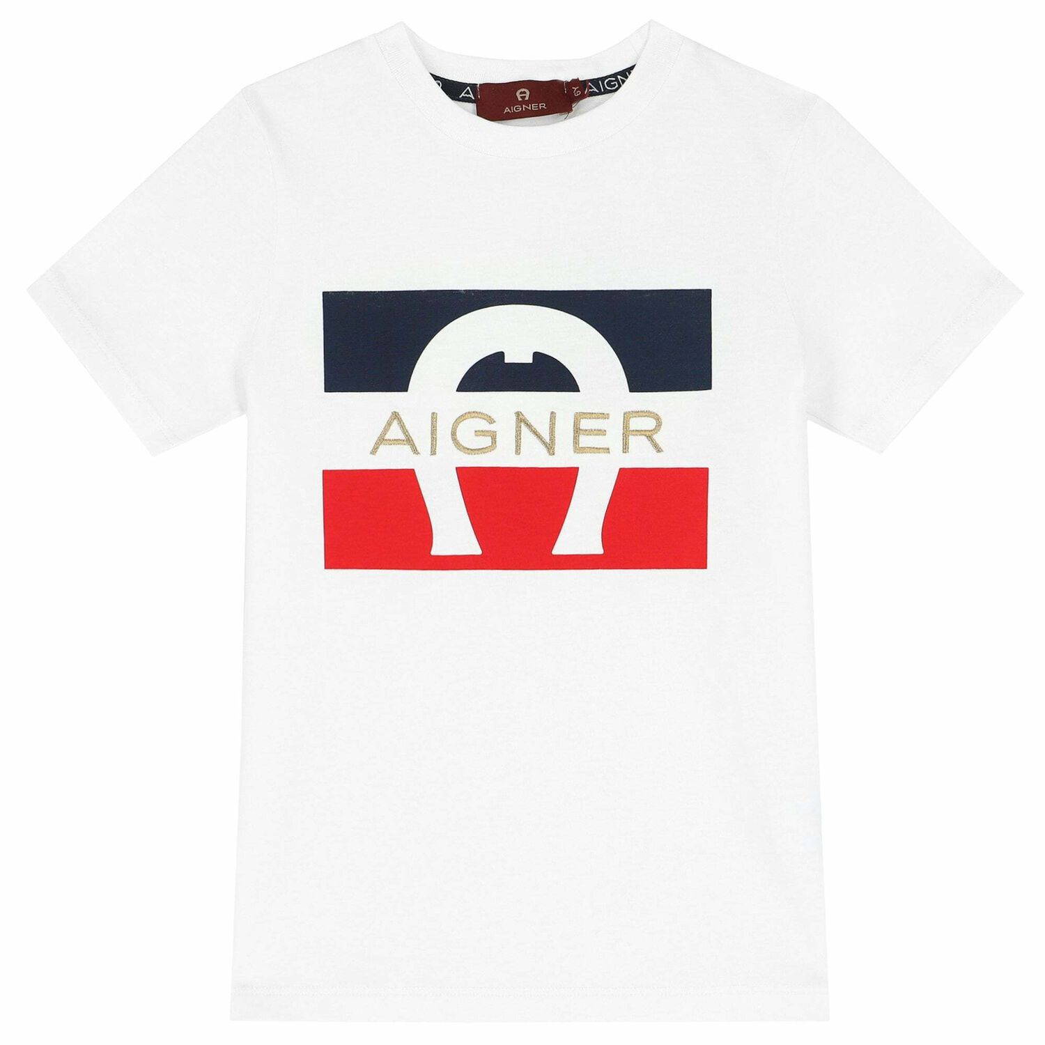 Boys White Logo T-Shirt, 3, hi-res