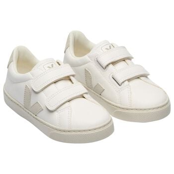 White Logo Leather Trainers 