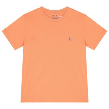 Boys Orange Logo T-Shirt