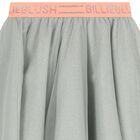 Girls Grey & Pink Logo Skirt, 1, hi-res