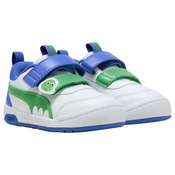 Younger Boys White & Blue Multiflex 2 Dino Trainers