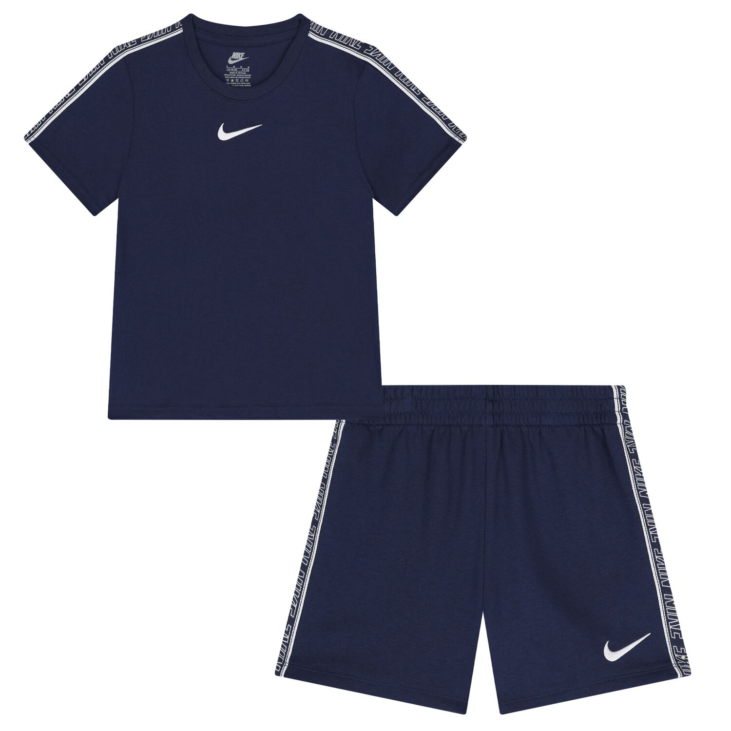 Boys Navy Blue Logo Shorts Set, 2, hi-res