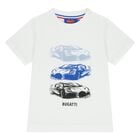 Younger Boys White Logo T-Shirt, 1, hi-res