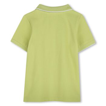 Younger Boys Green Logo Polo Shirt