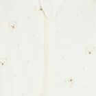 White & Beige Babygrows ( 2 Pack ), 6, hi-res