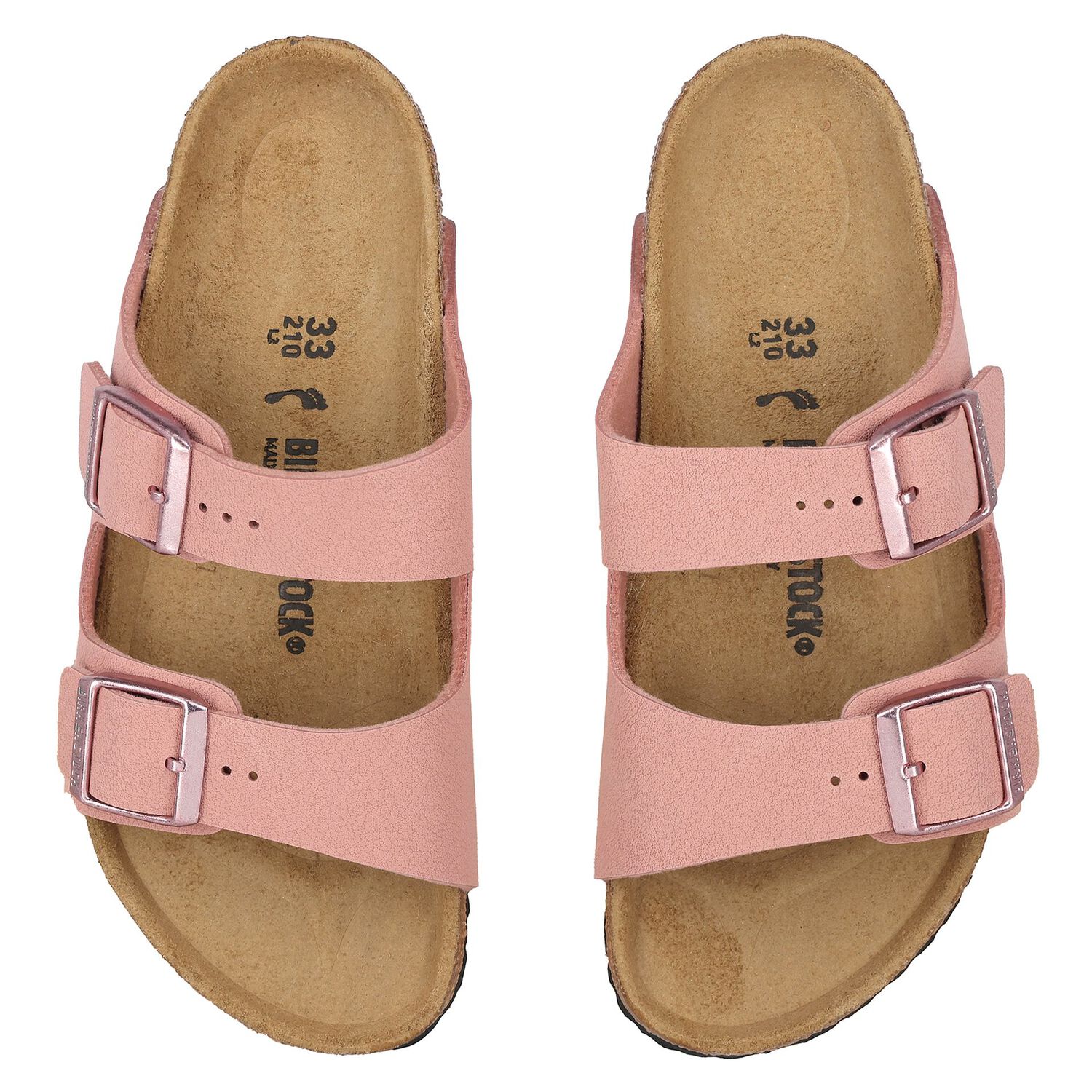 Girls Arizona Pink Clay Sandals, 1, hi-res