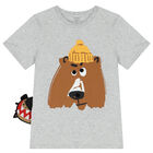Boys Grey Bear T-Shirt, 1, hi-res
