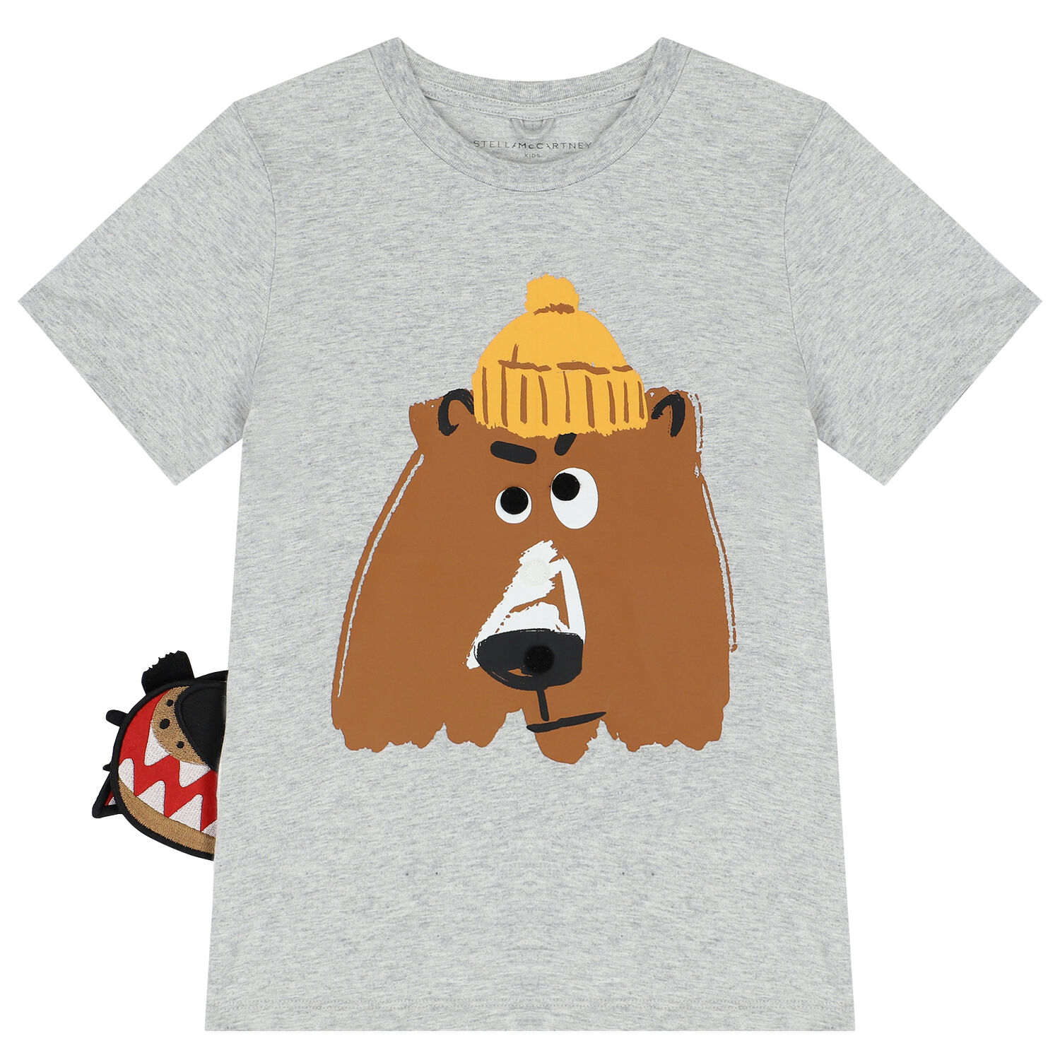 Boys Grey Bear T-Shirt, 1, hi-res
